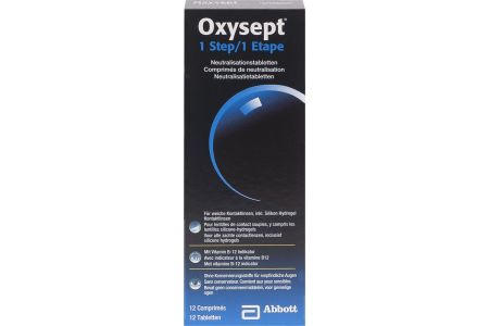 Oxysept 1 step neutralisation 12 cps